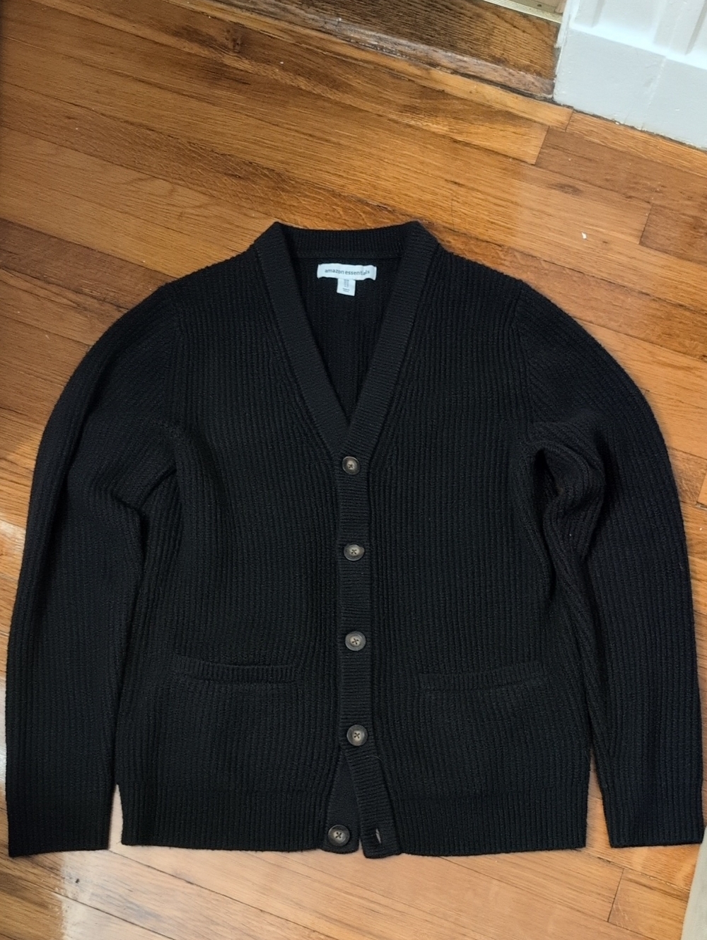 Amazon Essentials Black Cardigan Men's Size Medium